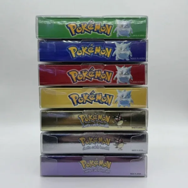 Pokemon Series Blue/Crystal/Gold/Green/Red/Silver/Yellow GBC Game in Box with Manuals for Video Game Cartridge USA Version