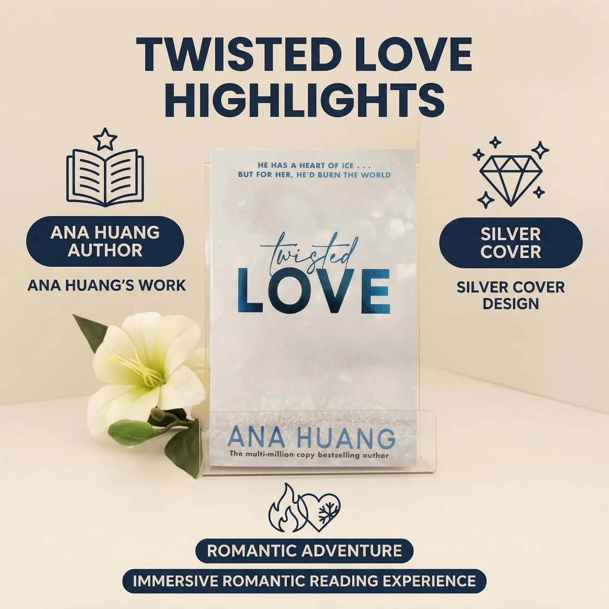 Twisted Love Ana Huang Buch Englischer Taschenbuch-Romance-Roman Zeitgenössischer Liebesgeschichten-Roman für Erwachsene Liebesroman-Leser Image