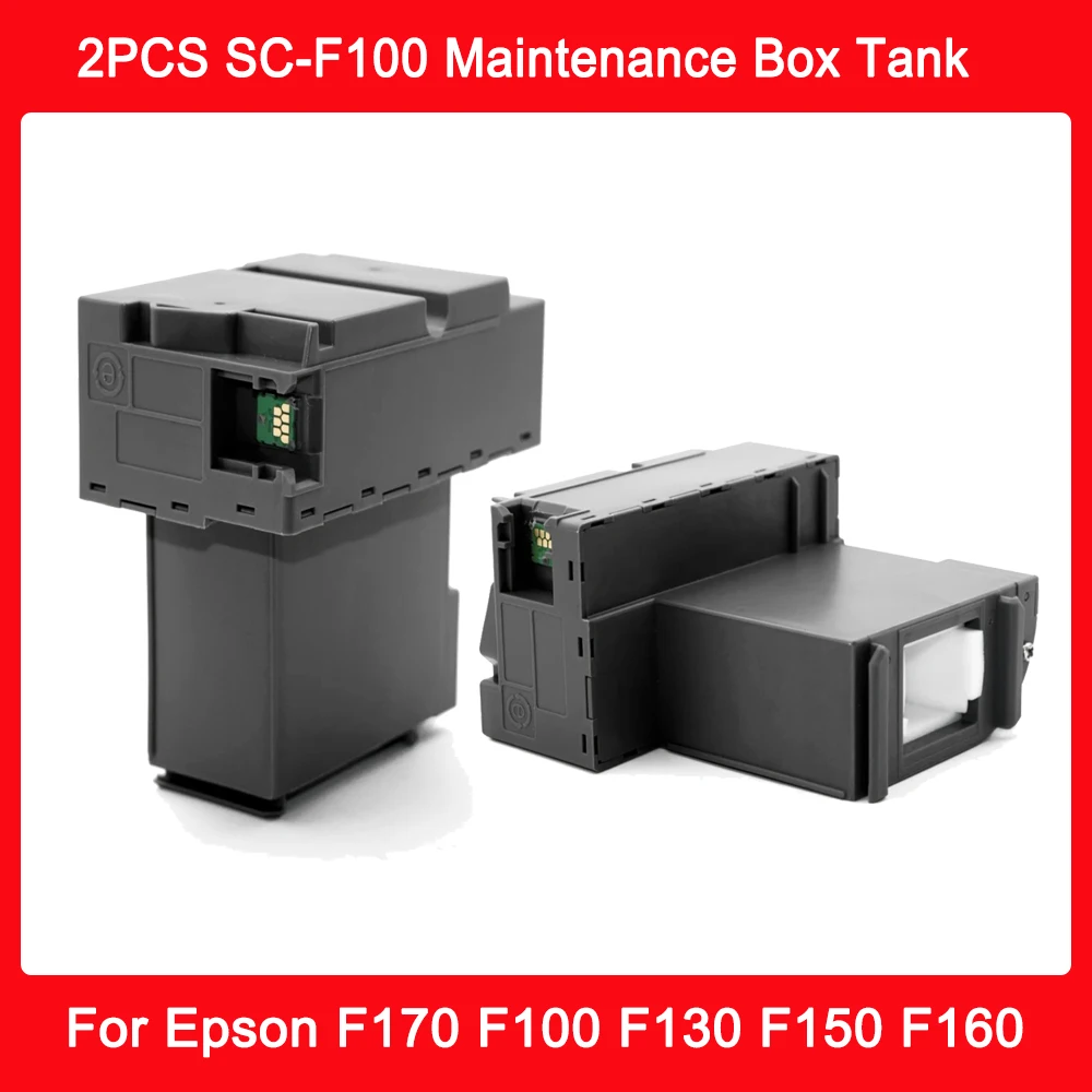 2 Stück F100 C13S210125 SC-F100 Wartungsbox Tank S2101 SC23MB für Epson Surecolor F170 F100 F130 F150 F160 Wartungsbox Image