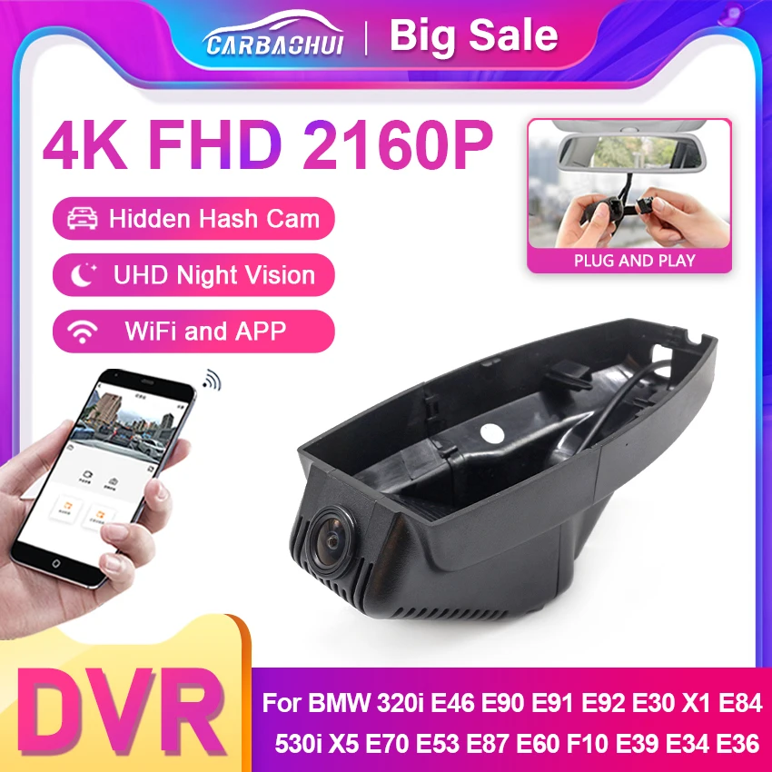 Neue 4K Auto DVR Wifi DVR Video recorder dash cam Für BMW 320i e46 e90 e91 e92 e30 530i f10 e39 e34 e36 x1 e84 x5 e70 e53 e87 Image