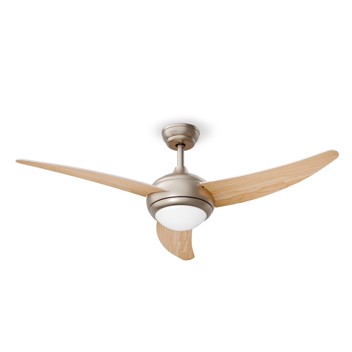 Klarstein El Paso Deckenventilator mit Licht | 132 cm | 35 W | Leiser Betrieb | Holz Ahorn 132 Image