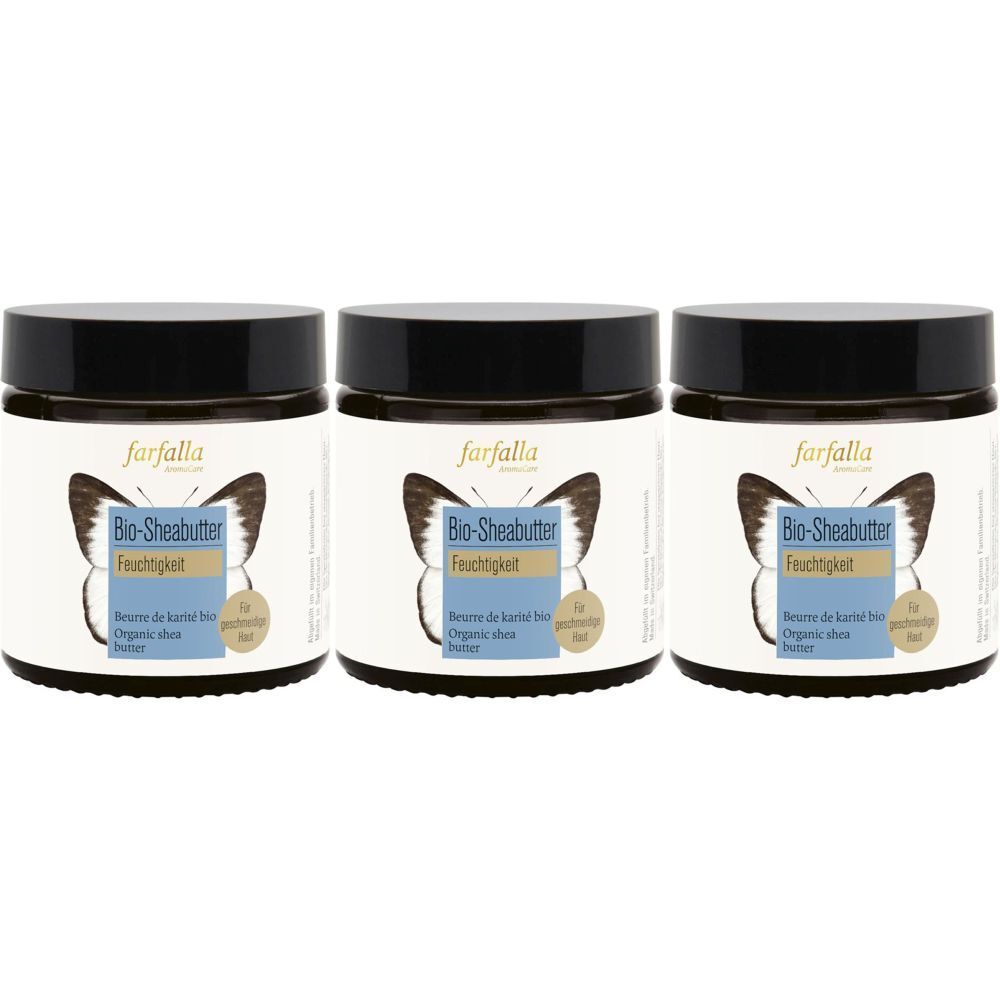 Farfalla Bio-Sheabutter Feuchtigkeit 100 ml x3 3x100 Creme