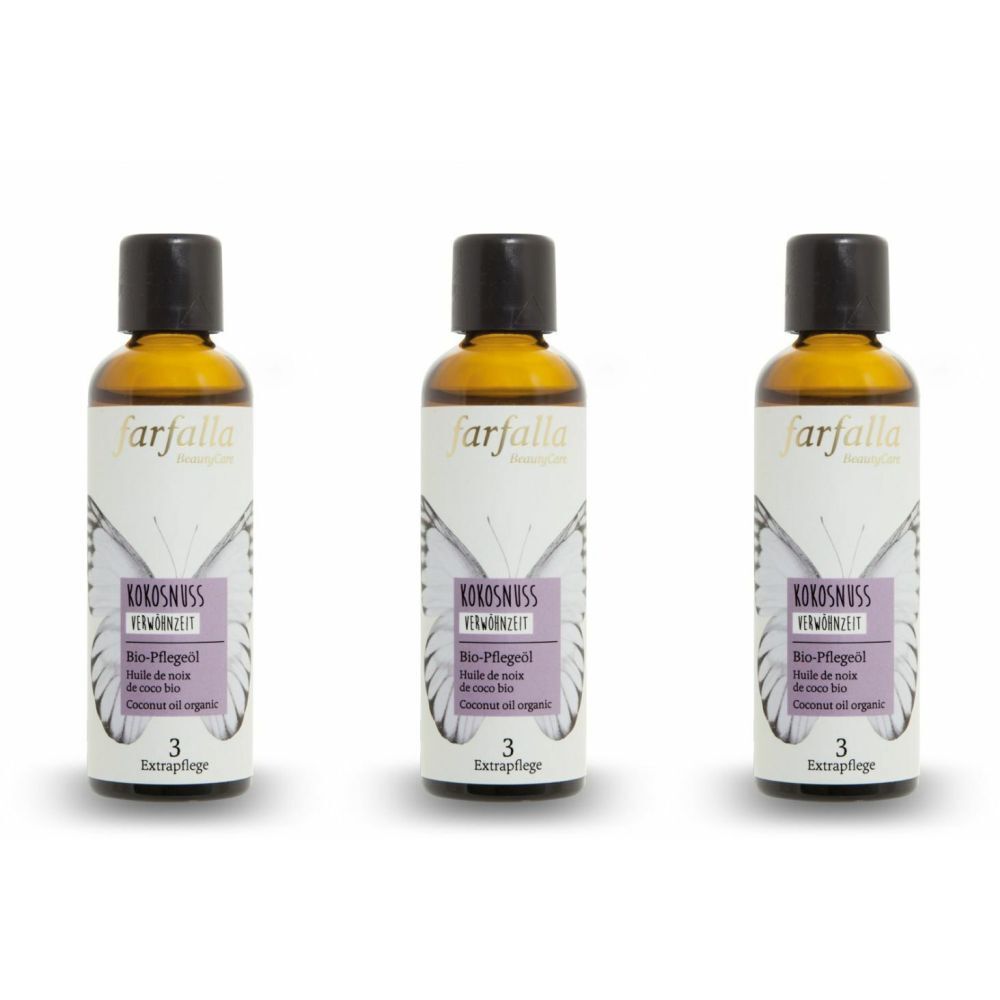 Farfalla Bio-Pflegeöl Kokosnuss 75 ml x3 3x75 Öl