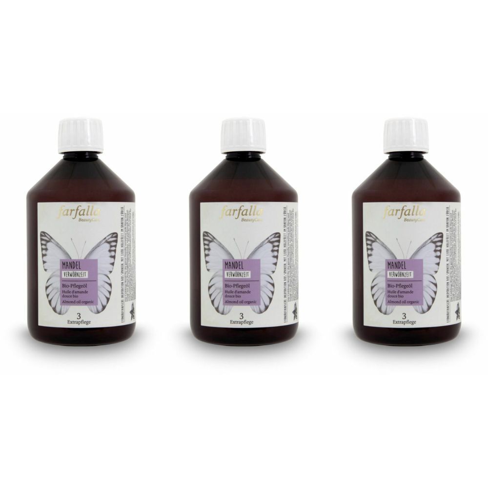 Farfalla Bio-Pflegeöl Mandel 500 ml x3 3x500 Ätherisches Öl