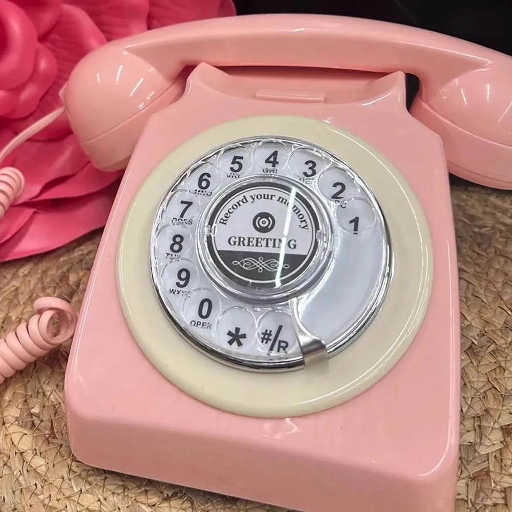 Yellow Wedding Audio Guestbook Phone Rotary Style Antique Phone Audio Guest Book Phone Message Voice Recorder For Wedding