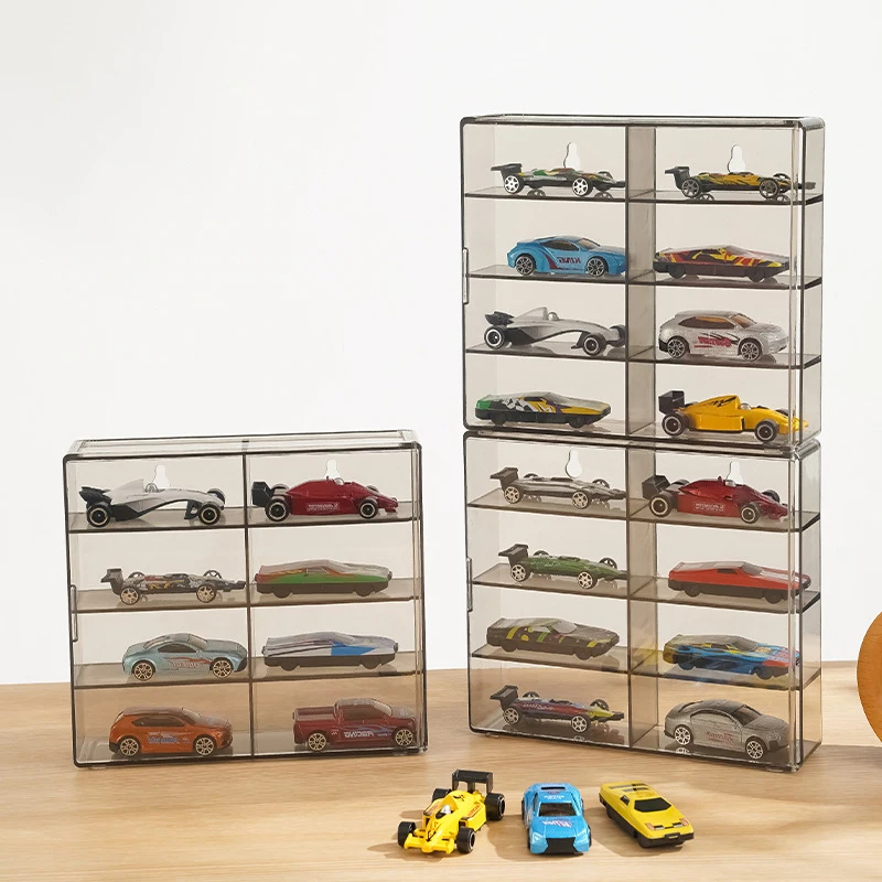 1:64 für Display Modell Spielzeugs chrank Rack für Autos Druckguss Lagerung Acryl staub dichte Vitrine