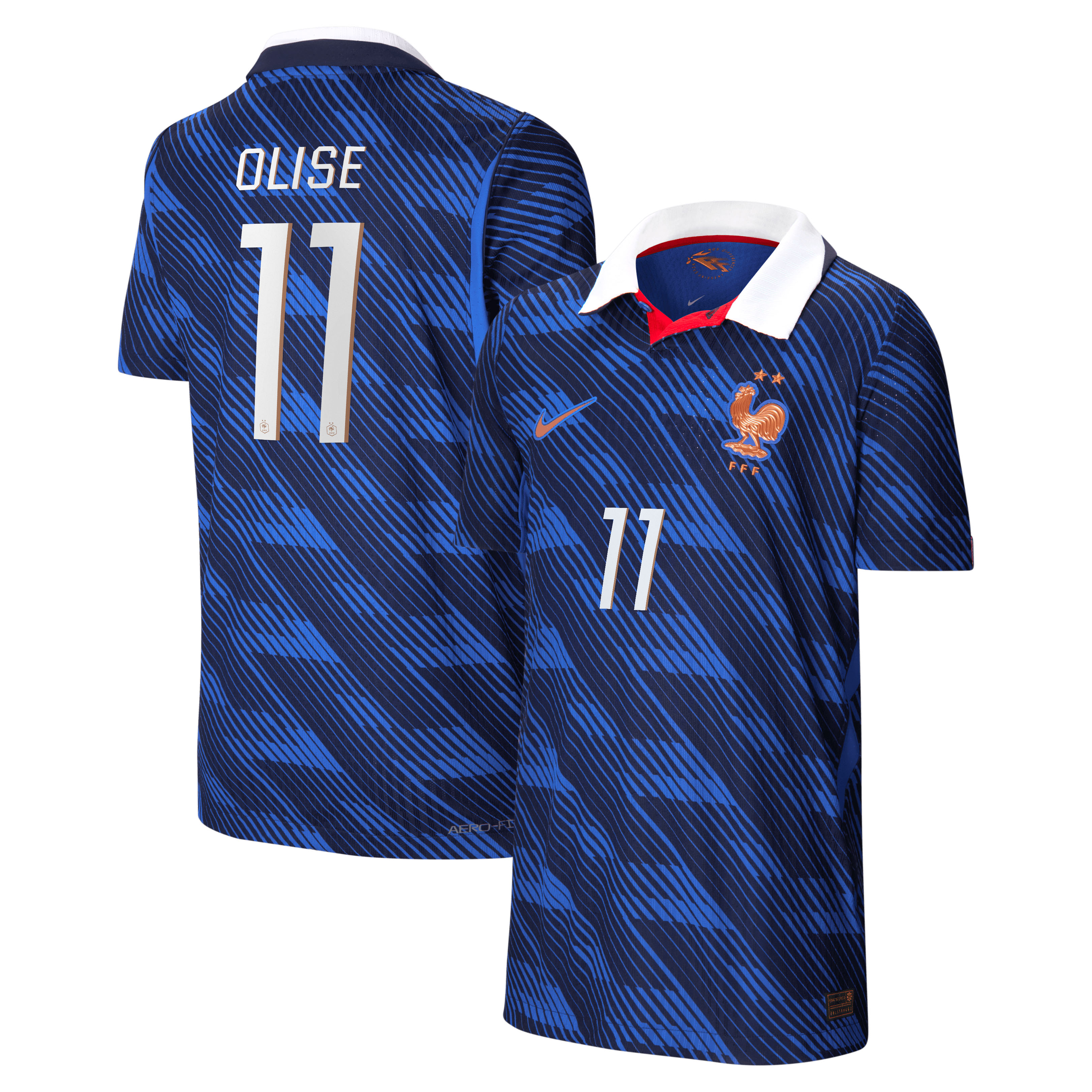 Maillot France Nike FFF Domicile Match Aero-Fit 26 - Enfant avec flocage Olise 11