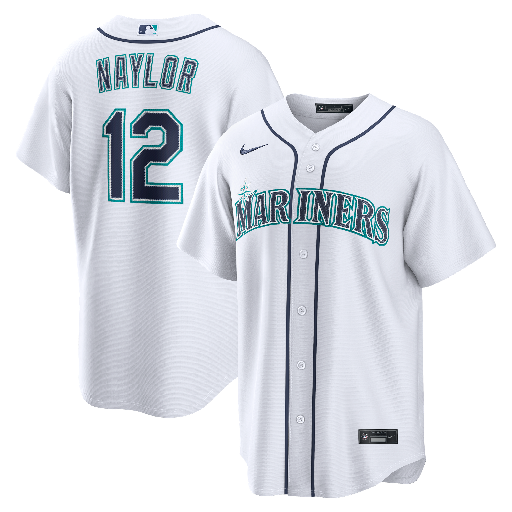 Seattle Mariners Nike Replica Heimtrikot - Weiß - Josh Naylor - Herren