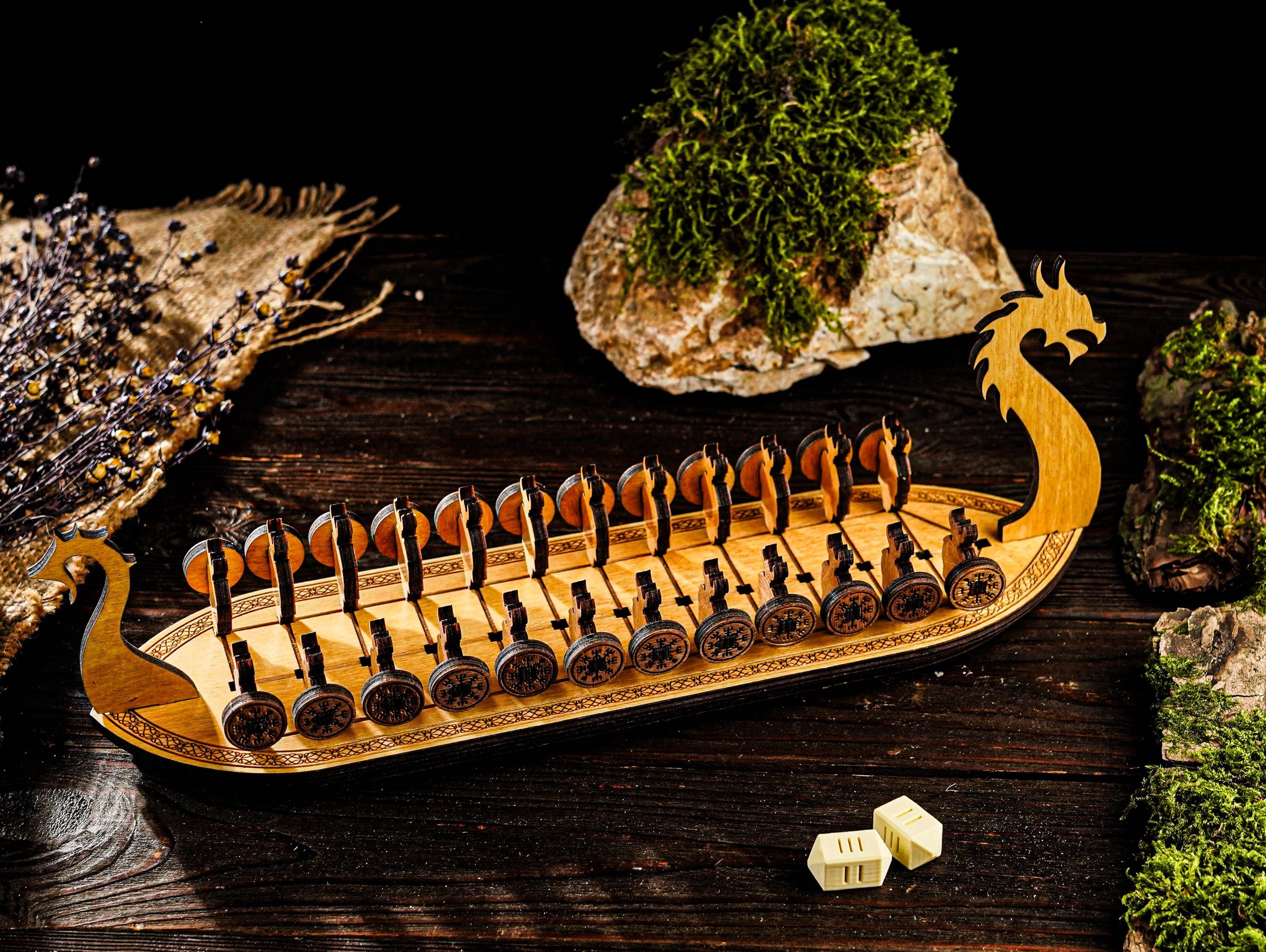 Gioco da tavolo Daldos, gioco da tavolo della nave vichinga, gioco tradizionale norreno, gioco da tavolo vichingo, gioco storico, gioco da tavolo anti