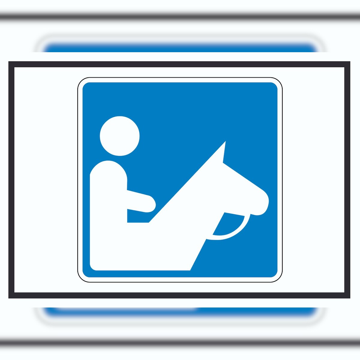 HB-Druck Reitplatz Schild mit Symbol A0 Rückseite selbstklebend Image