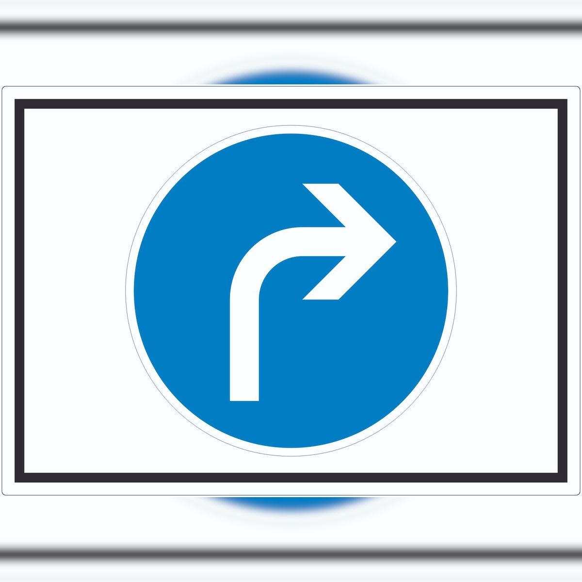 HB-Druck Aufkleber Fahrtrichtung rechts Symbol A7 (74x105mm) Image