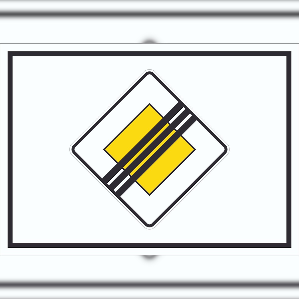 HB-Druck Vorfahrtstraße Ende Symbol Schild A1 Rückseite selbstklebend Image