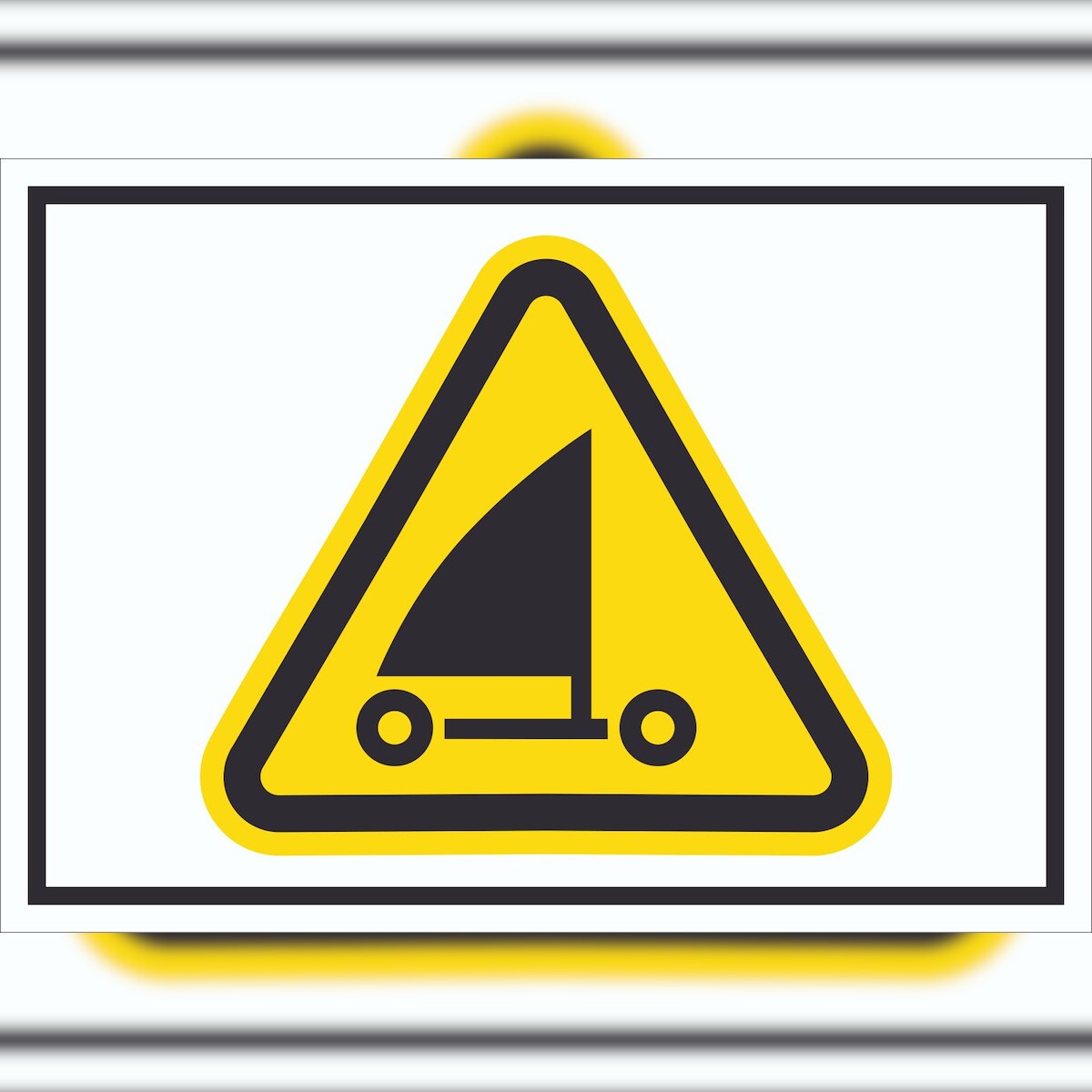 HB-Druck Schild Warnung Strandsegler Symbol A5 (148x210mm) Image