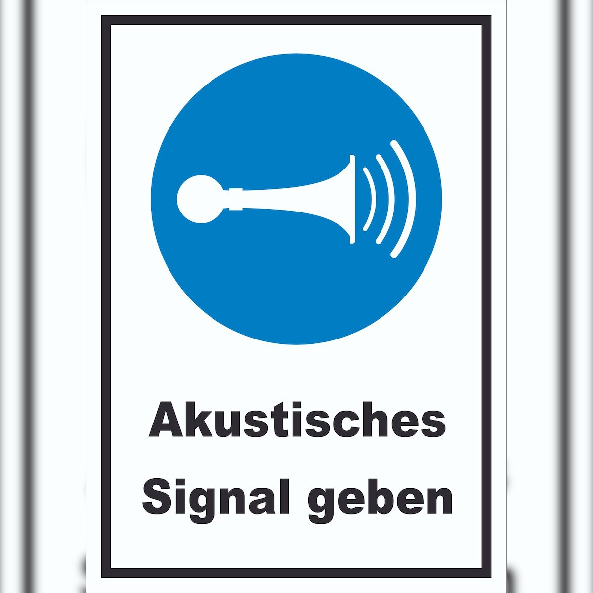 HB-Druck Akustisches Signal geben Schild A5 (148x210mm) Image
