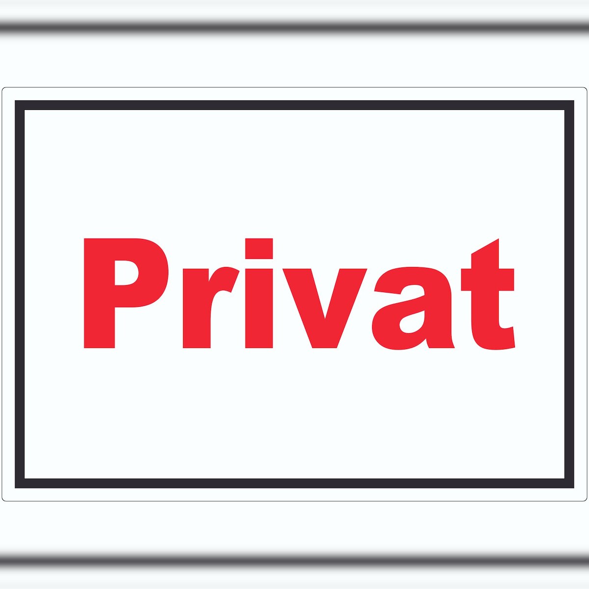 HB-Druck Privat Schild rot-weiß-schwarz A3 (297x420mm) Image