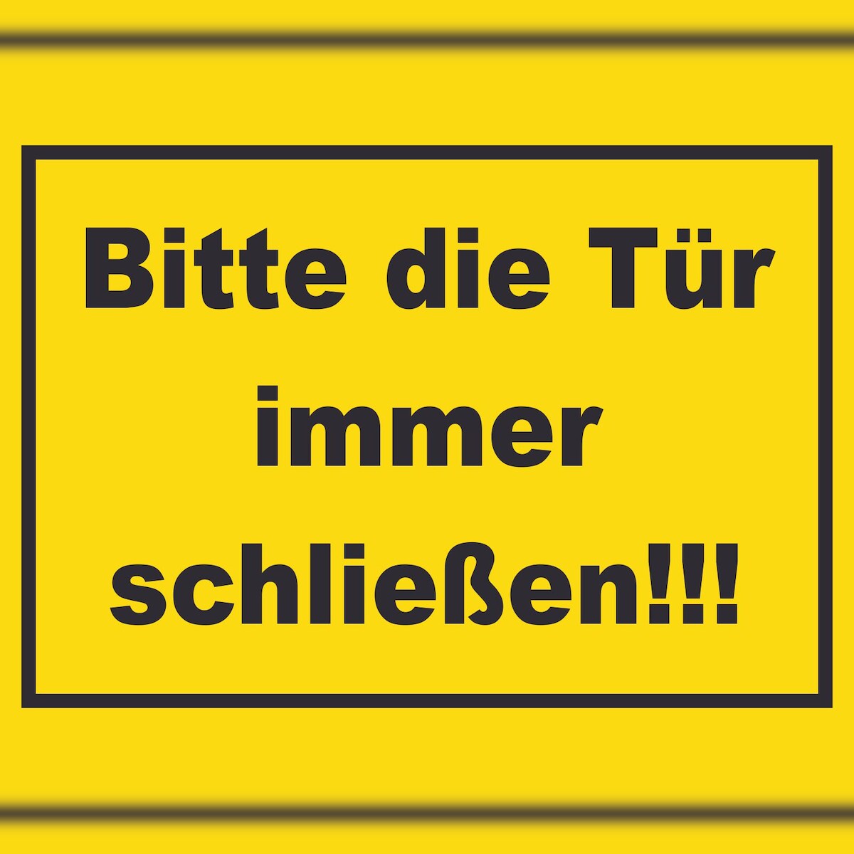 HB-Druck Schild Bitte die Tür immer schließen gelb-schwarz A5 (148x210mm) Image