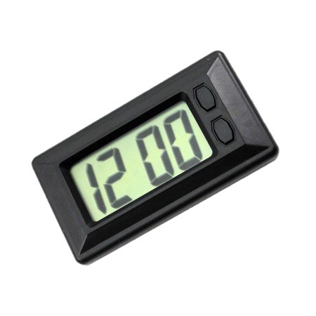 Cars LCD Clock Classic Digital Clock with Adhesive Pad Time And Date Display Clock