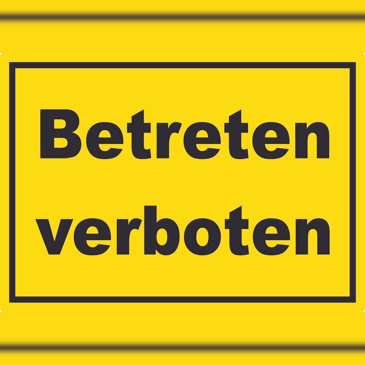 HB-Druck Betreten verboten Aufkleber gelb-schwarz A6 (105x148mm) Image