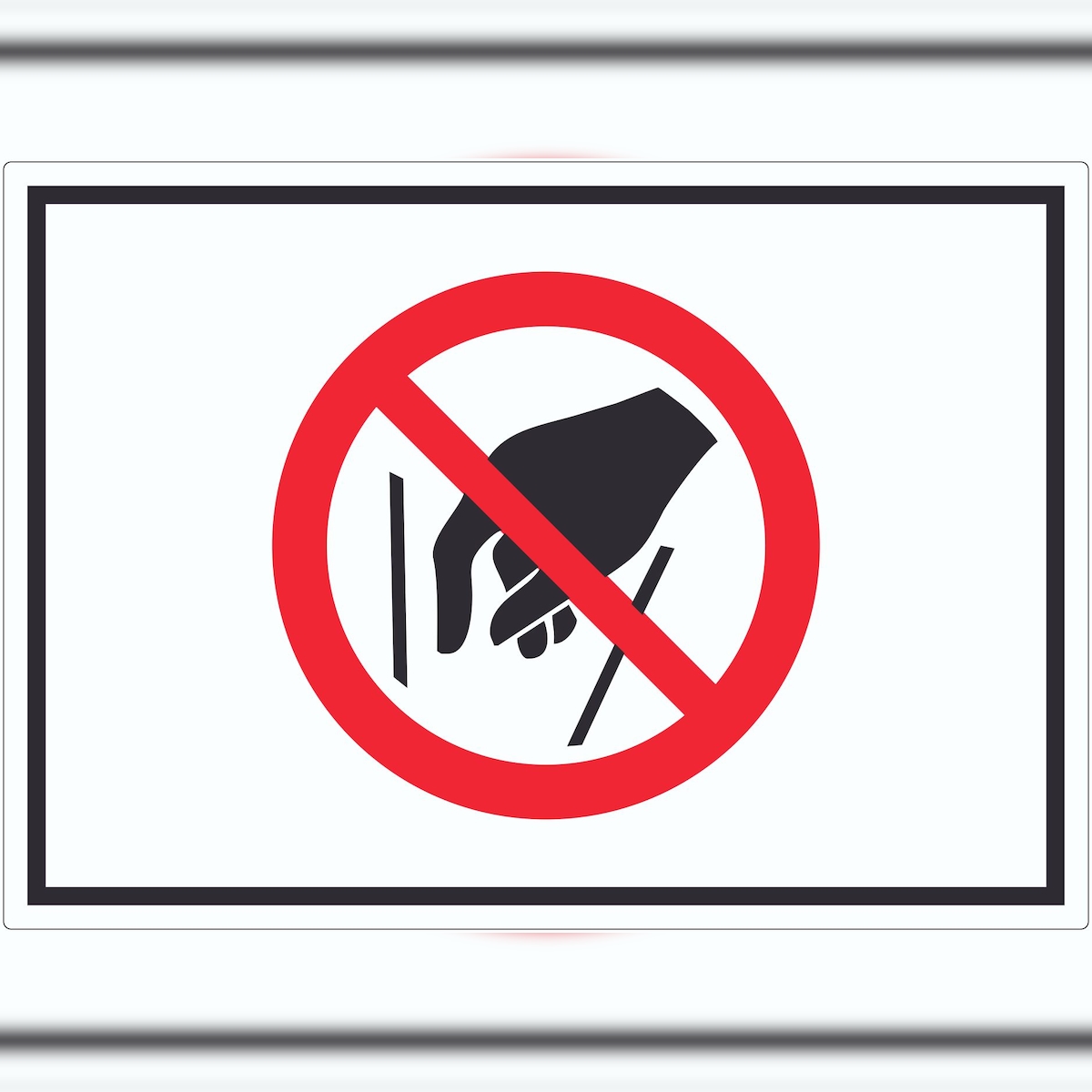 HB-Druck Hineinfassen verboten Symbol Aufkleber A6 (105x148mm) Image