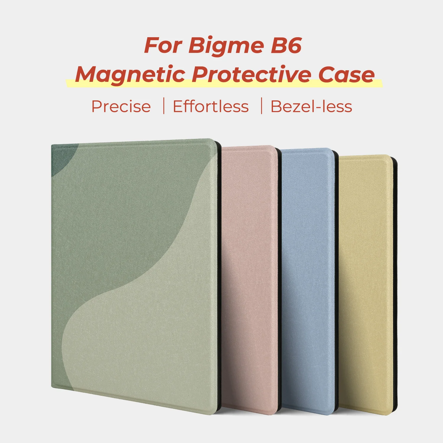Twosheep Cover-Hülle für Bigme B6 Case 6 Zoll, magnetische Befestigung, schalelos, automatische Schlaf-/Wachfunktion, Smart Folio, einfarbig, schlank Image
