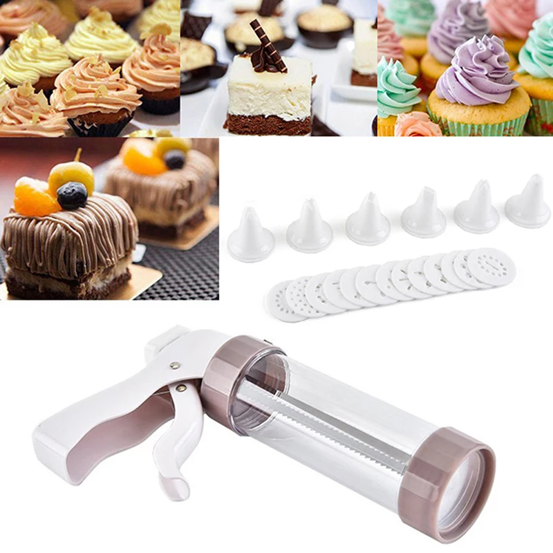 DIY Manuelle Cookie Form Pistole Cookie Presse Kit Creme Pistole Maschine Dekorieren Quetschen Maschine, Der Churros Gerät Backen Werkzeug Image