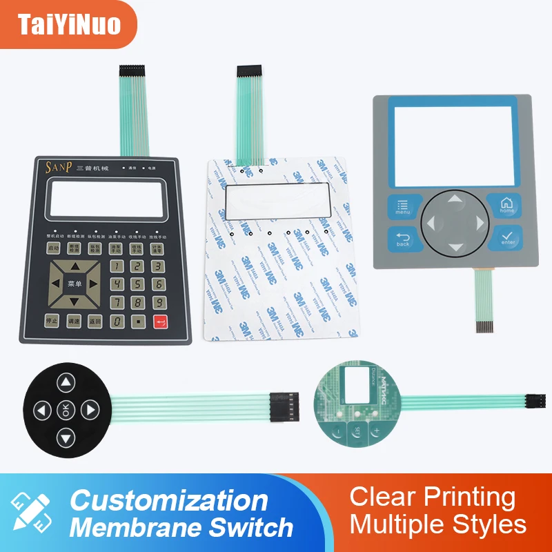 Clavier à membrane flexible personnalisé, kit de boutons en relief en PET pour Arduino et appareils électroménagers