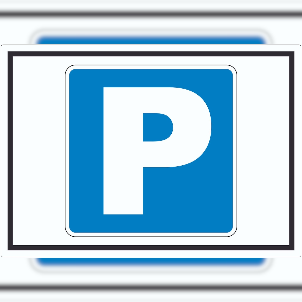 HB-Druck Parkplatz Still liegen erlaubt Symbol Aufkleber A5 (148x210mm) Image