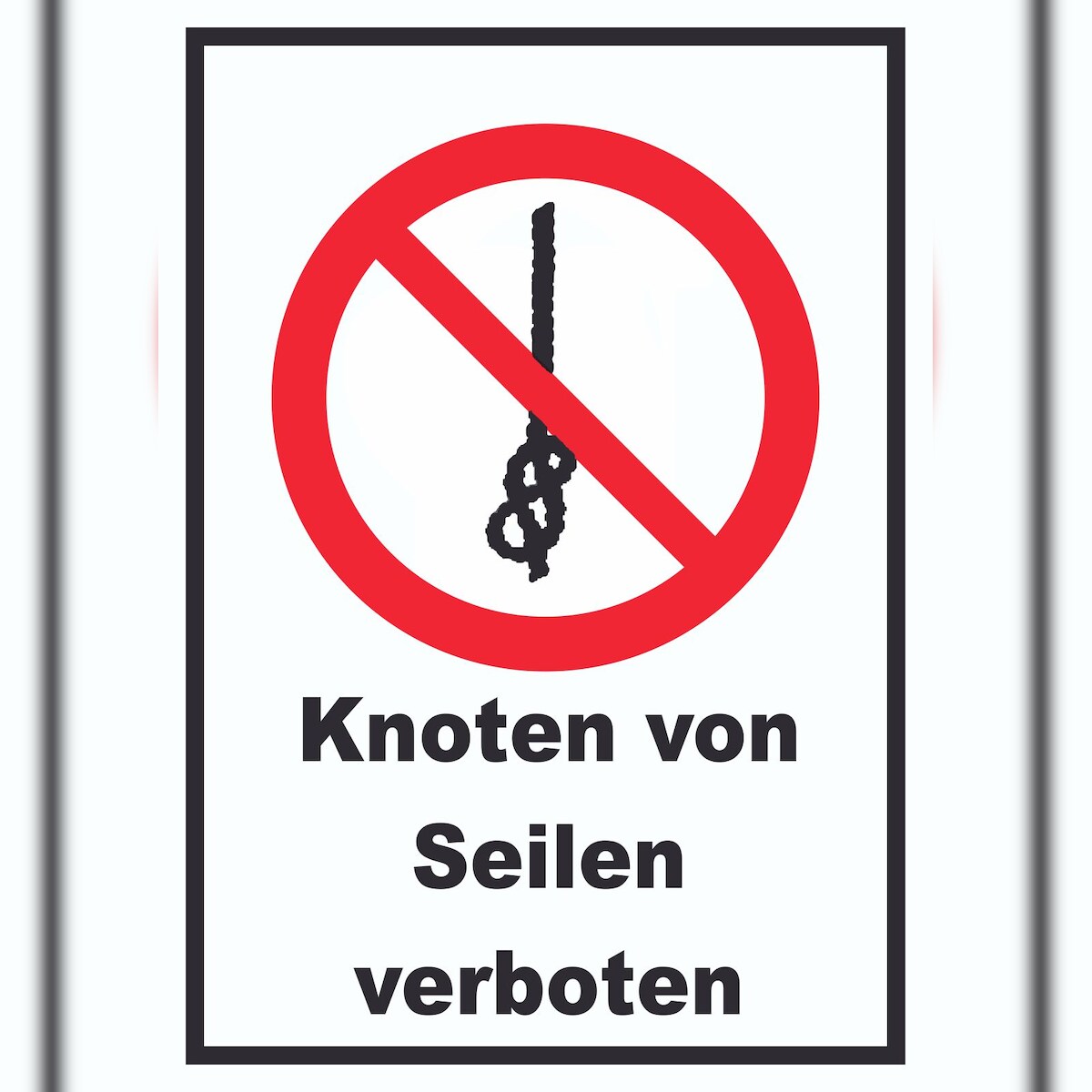 HB-Druck Knoten von Seilen verboten Schild A5 (148x210mm) Image