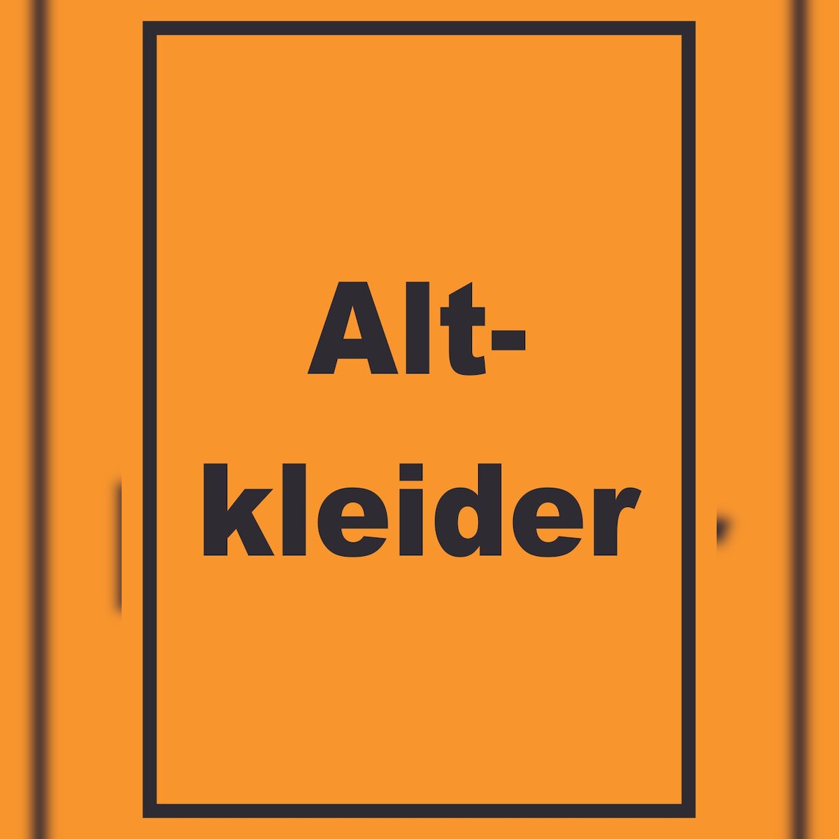 HB-Druck Altkleider Mülltrennung Schild mit Text hochkant A6 (105x148mm) Image
