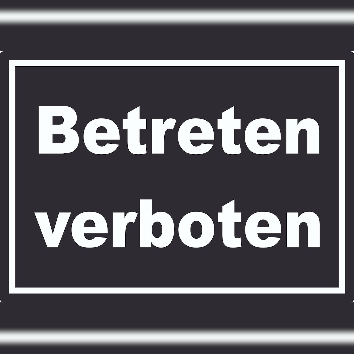 HB-Druck Betreten verboten Schild weiß-schwarz A3 (297x420mm) Image