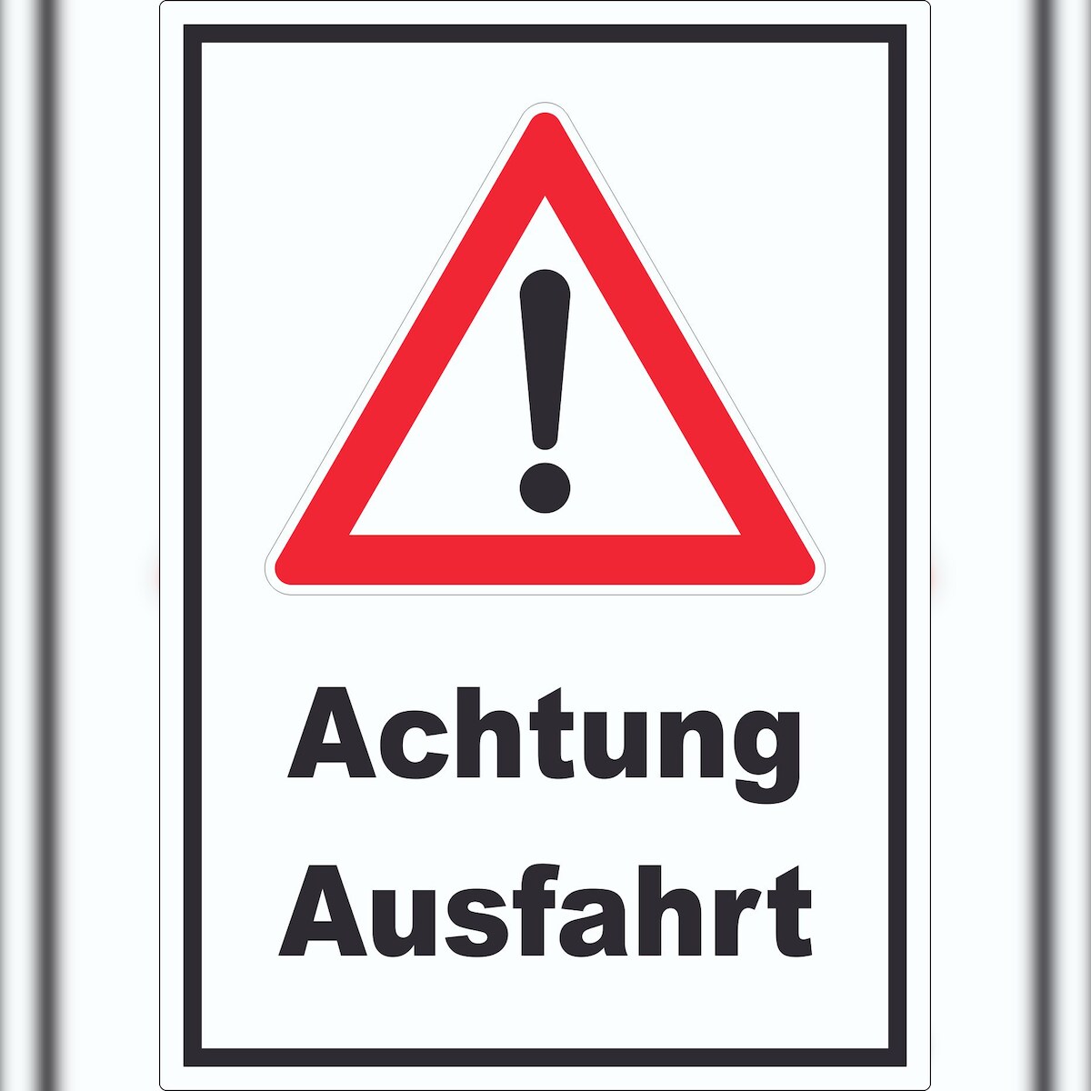 HB-Druck Achtung Ausfahrt Symbol Aufkleber A4 (210x297mm) Image