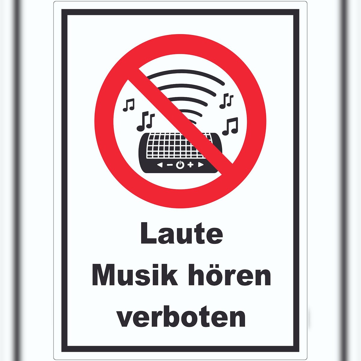 HB-Druck Aufkleber Laute Musik verboten A6 (105x148mm)