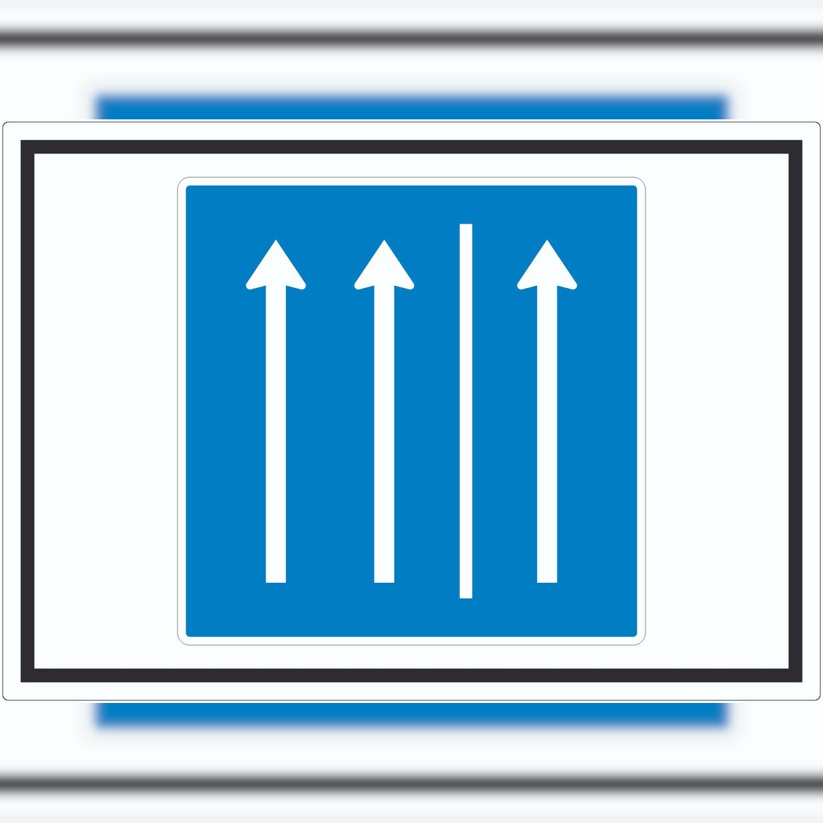 HB-Druck Aufkleber Seitenstreifen befahren Symbol A6 (105x148mm) Image