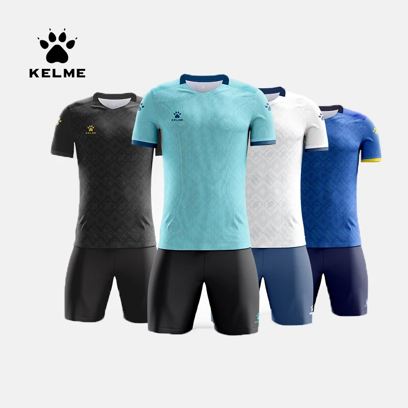 Maglie da Calcio KELME per Uomo, Uniformi da Calcio, Tuta Sportiva Personalizzabile, Maglia da Squadra a Maniche Corte, Completo da Calcio 8151ZB1006