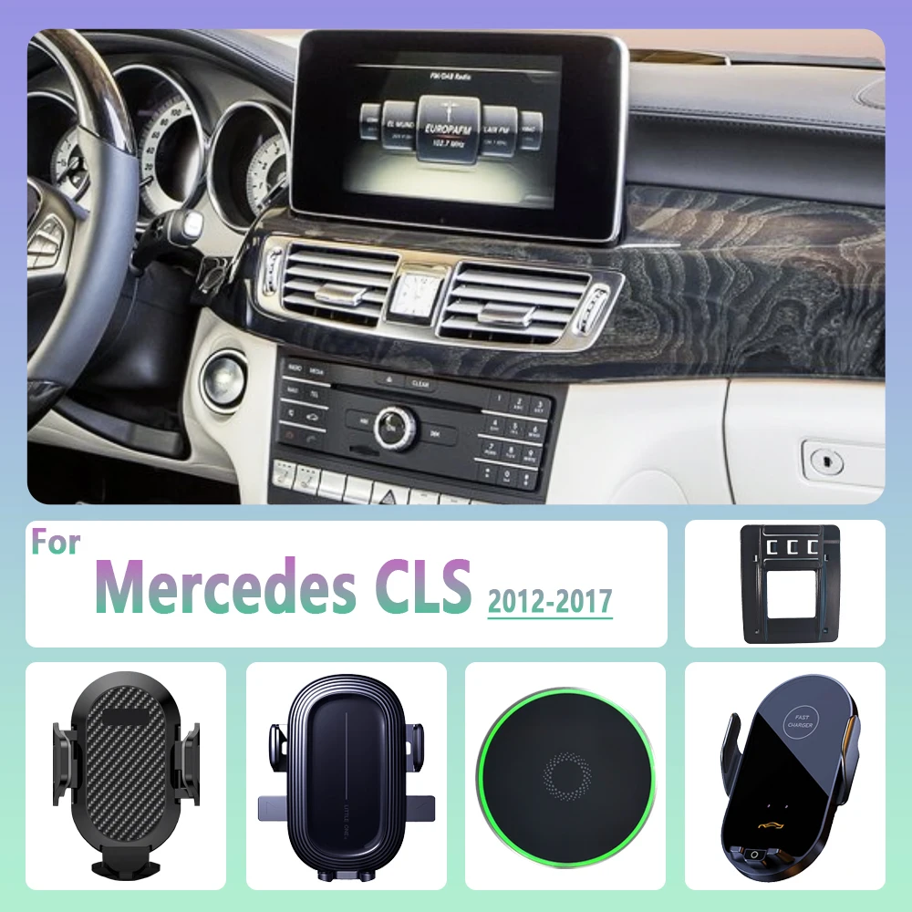 Für Mercedes Benz CLS Klasse W218 2012 2013-2017 Auto Telefon Halter Drahtlose Lade Magnetische Telefon Halter Auto Magsafe unterstützung Image