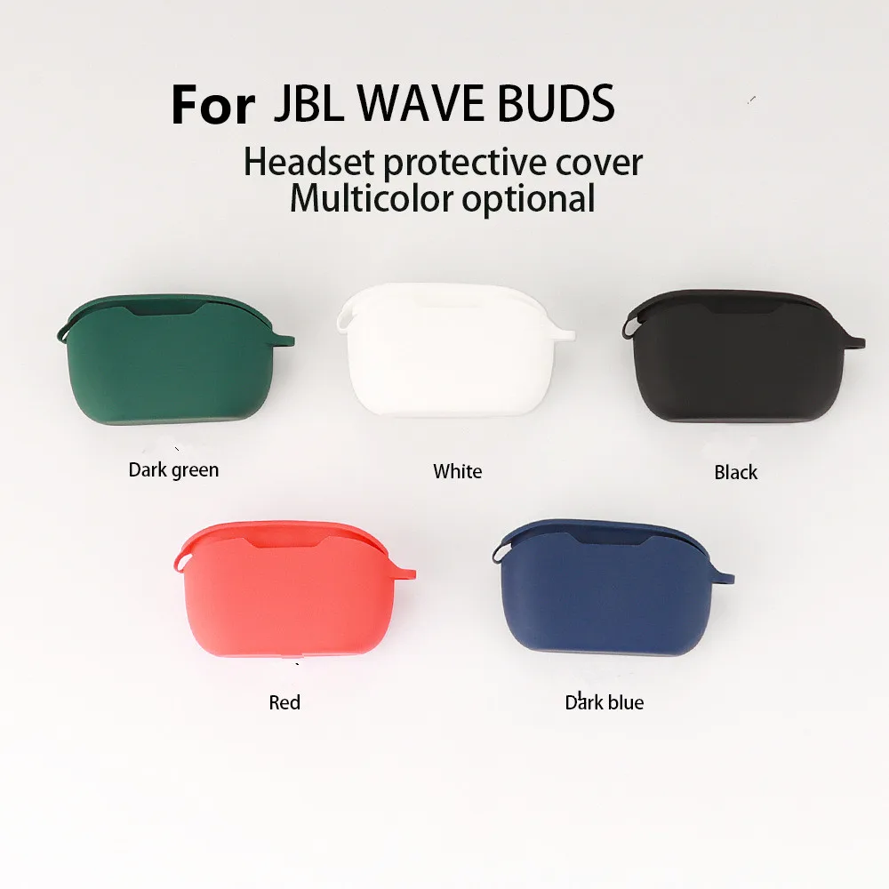 Für JBL Wave Buds/Buds 2 Fall Einfarbig Kopfhörer Abdeckung Fundas Shell Weiche Stoßfest Silikon Hearphone Zubehör Image