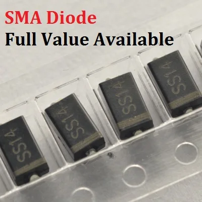 100PCS SMA Diode SS34 IN5822 SS14 In5819 1n5819 SS16 SS24 SS36 SR60 SS110 SS220 SS310 ES1J SMD M7 M1 freies Schiff Image