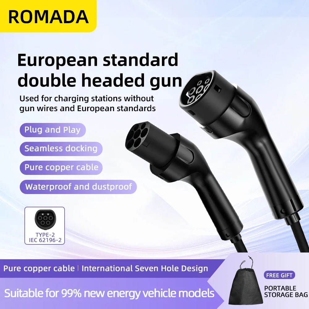 16 A 3,5 kW IEC62196 Typ 2 auf Typ 2 trinkbares EV-Kabel EVSE für EV-Ladestationsverlängerung 3 m 5 m 10 m 15 m 20 m einphasig mit TÜV Image