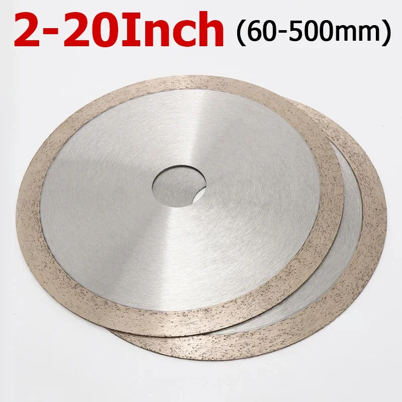 1 stücke 2 ~ 20 Zoll Diamant Kreissäge Klinge Keine Zahn 60 ~ 500mm Schneiden Dorn Disc für Jade Achat Glas Edelsteine Stein Polieren Werkzeuge Image