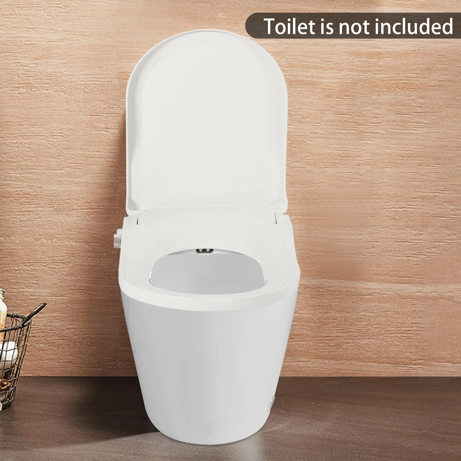 Nicht elektrischer Bidet-Toilettensitz, 3-Loch-Bidet-Sitz, passend für längliche Toiletten, weißes Bidet mit Doppeldüsensystem und einfacher Installation