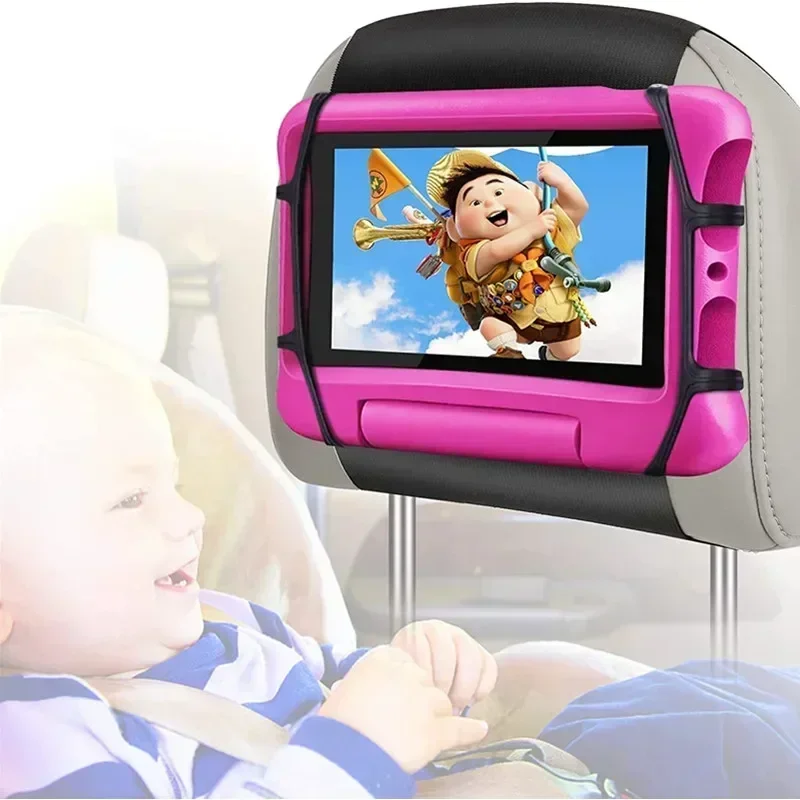 360° drehbarer, verstellbarer Auto-Rücksitz, Kinder-Tablet-Halter für IPad Pro Air Mini Kindle, Anti-Rutsch-Gurt, Halterung, Ständer, Zubehör Image