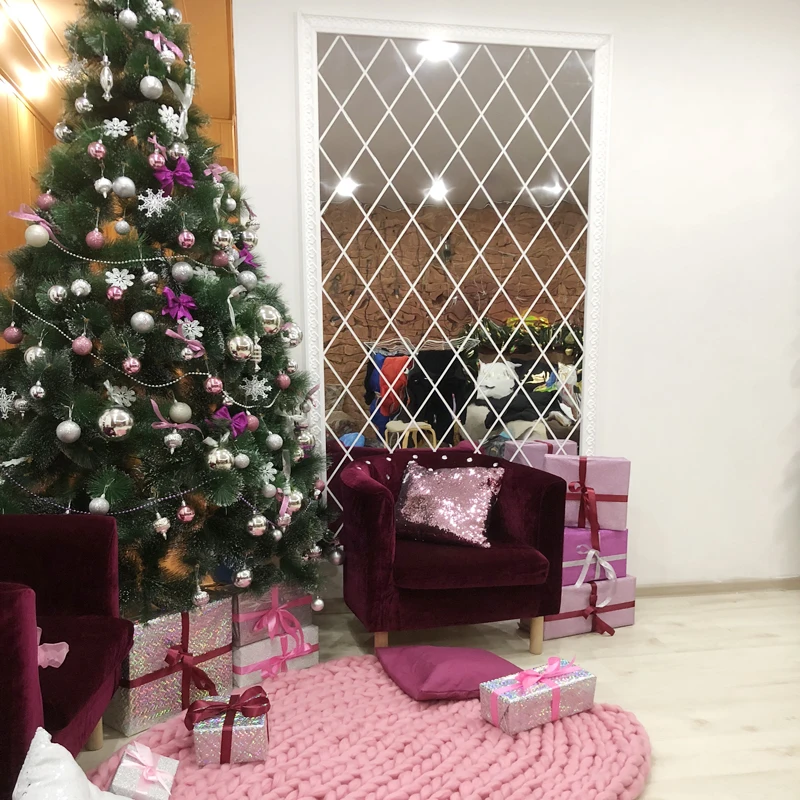 Diamanten Form Spiegel Wandaufkleber Acryl Dreiecke abnehmbare Wandkunst Haus Dekoration DIY Wandtattoos Kunst für Wohnzimmer