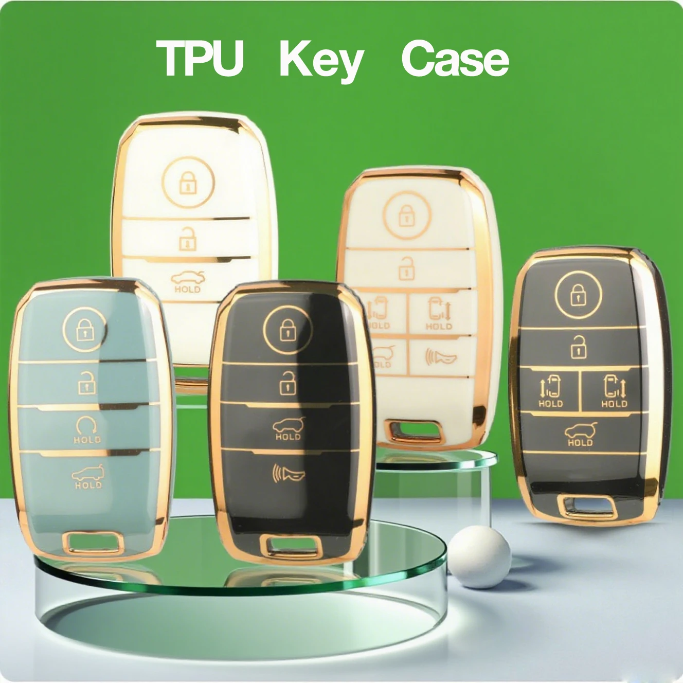jingyuqin NEUE TPU-Autoschlüsselhülle für Kia Sedona Grand Carnival Snugly Sorento Doule Carnival Sportage Cerato K2 K3 K4 Optima Image