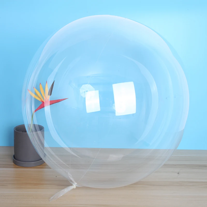 12/20/24/36 Zoll Transparente Bobo-Ballons DIY Hochzeit Geburtstag Party Dekoration Füllbare PVC-Blasenballons Kinderspielzeug Image