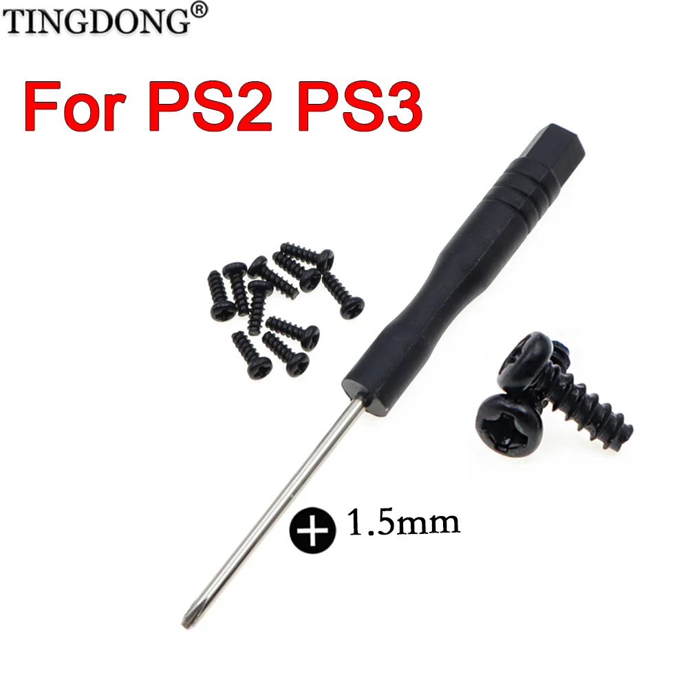 10/20/50 Stück Ersatz-Kreuzschlitzschrauben-Set mit Flachkopf und Schraubendreher für PS3 PS2 Controller Reparaturteile