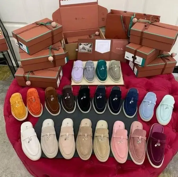 2026 Neue LORO PIANA AUSTRALIS Wildleder Herren Slipper für Business Casual Schuhe Leichte Loafer