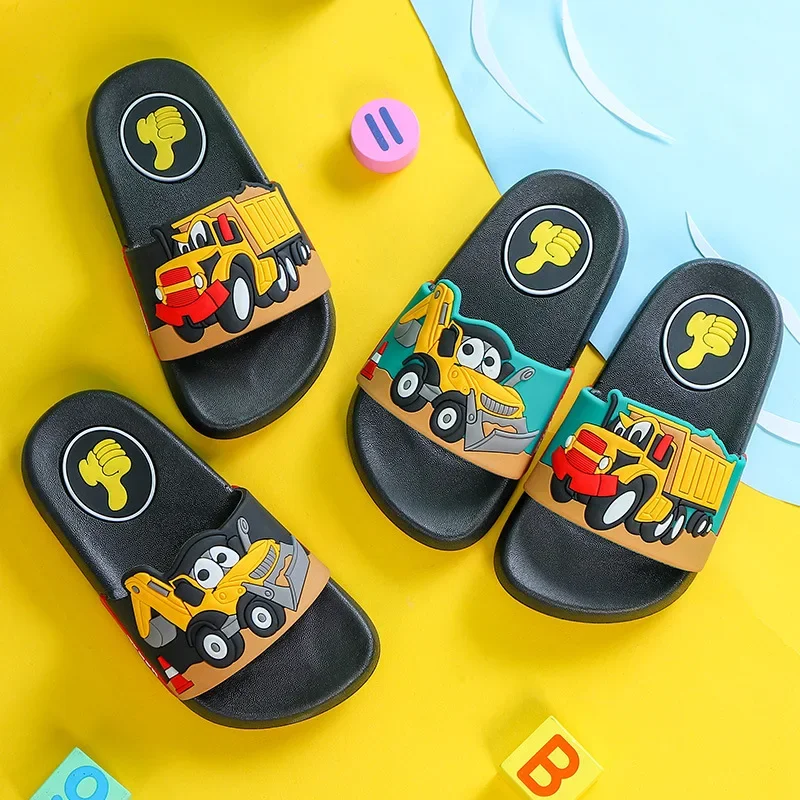 New2024 sommer kinder hausschuhe Kinder schuhe Cartoon hausschuhe Weichen sohlen anti-skid sandalen kinder schuhe zapatos niña chausson Image