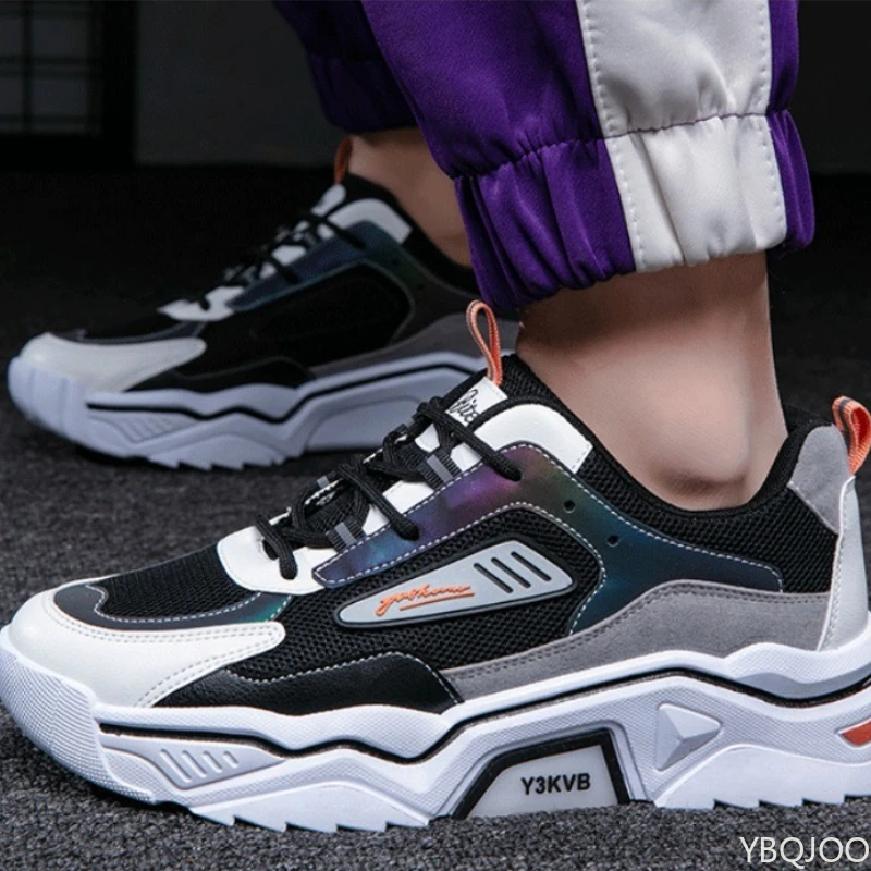 Herrenschuhe 2025 Sommer Atmungsaktive Mesh-Sportschuhe Freizeit Teenager Erhöhte Sohle Dad-Sneaker Trendige Schuhe Bequem und Stylisch