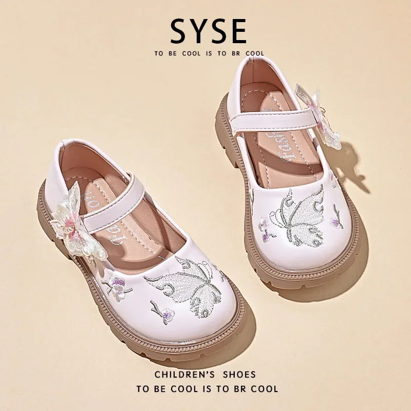 Stickerei Blumen süße Retro Kind Prinzessin Wohnungen für Party Schuhe Kleinkinder Mädchen Lederschuhe Kinder Mary Jane