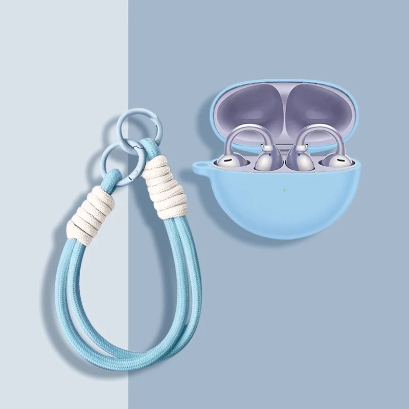 Geeignet für Huawei FreeClip Silikon Bluetooth Kopfhörer Schutzhülle Soft Cover, kratzfeste Riemenschnalle Image